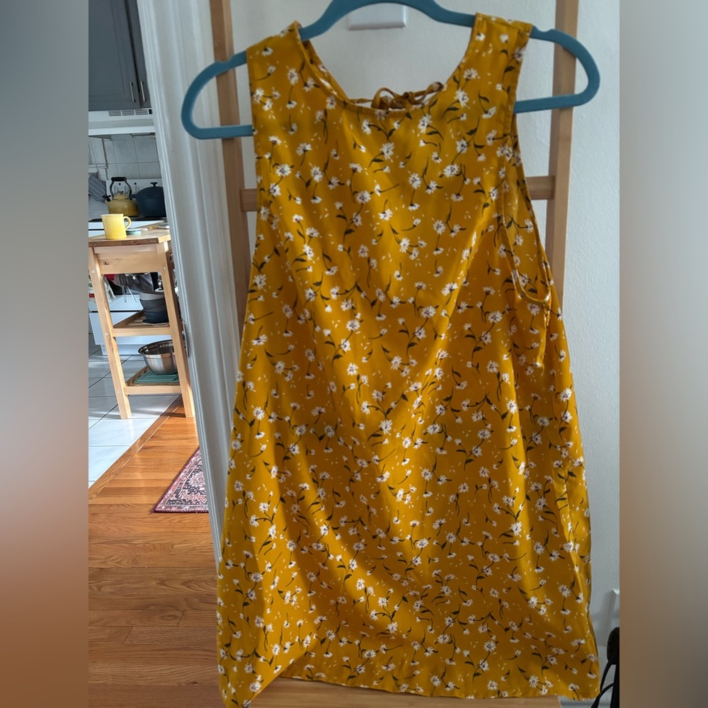 Mustard Floral Dress